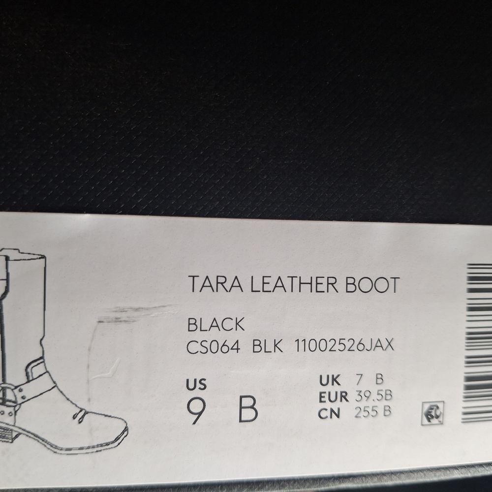 Coach Black Tara Leather Combat Boots